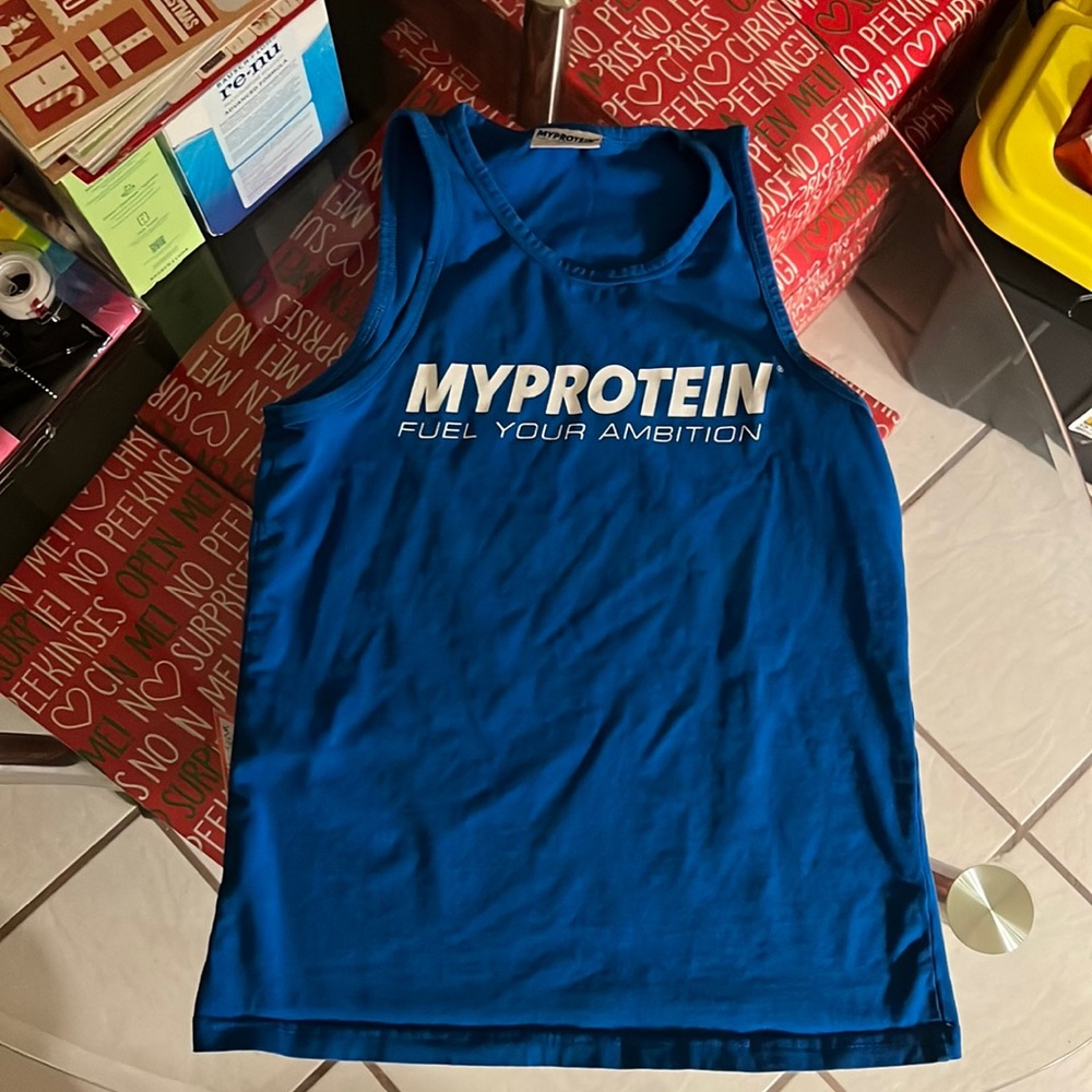 MEN’s MyProtein gym tank top in size SMALL